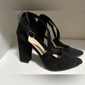 SHEIN cross strap high heels